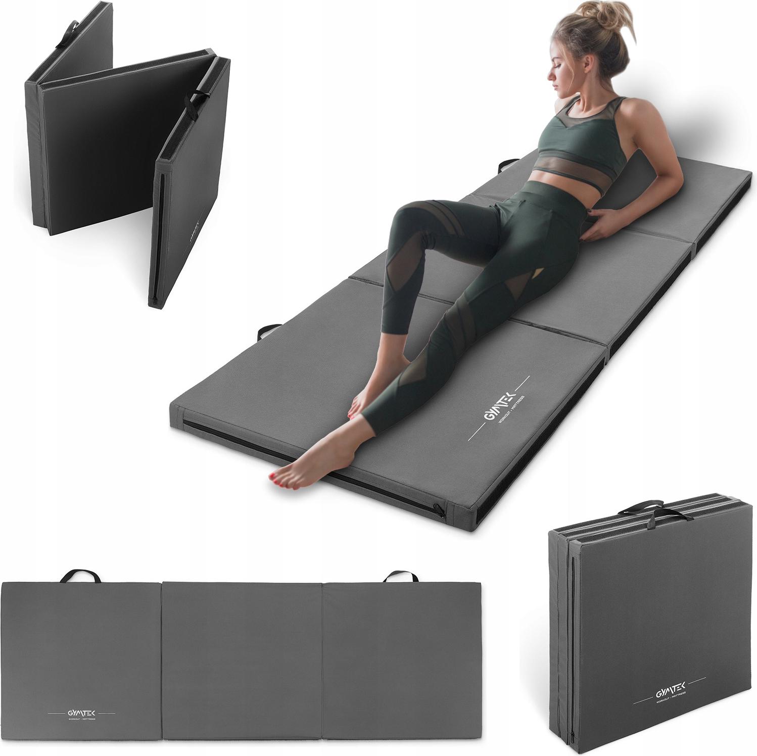 Gymtek® Klappbare Gymnastikmatte Sportmatte Kampfsportmatte Trainingsmatte - 180x60 cm - Gymnastik, Yoga, Judo, Karate, Fitness, Pilates, Kampfsport V377176