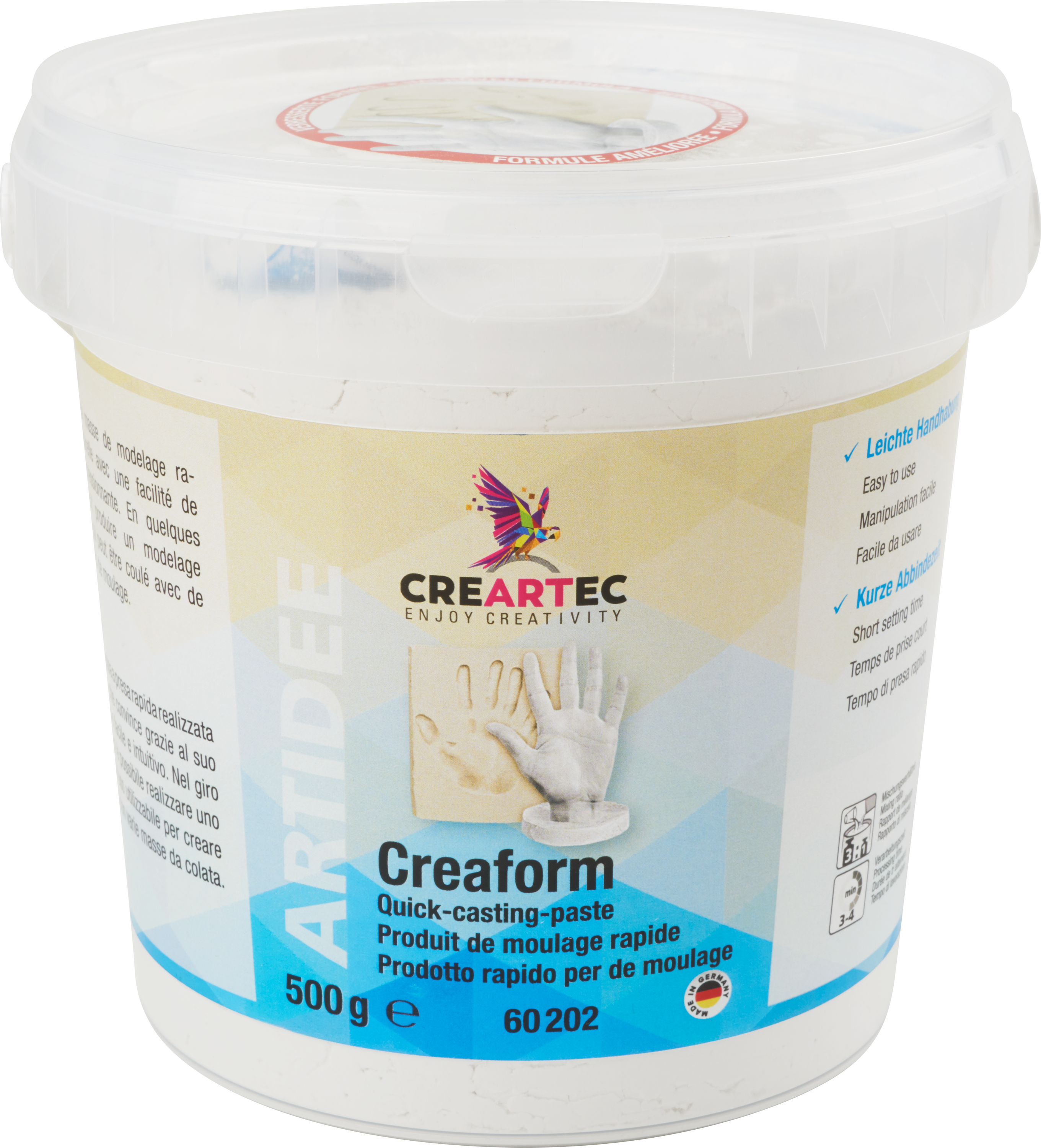 CREARTEC Schnellabformmasse 500 g für präzise Abformungen und Modellierungen
