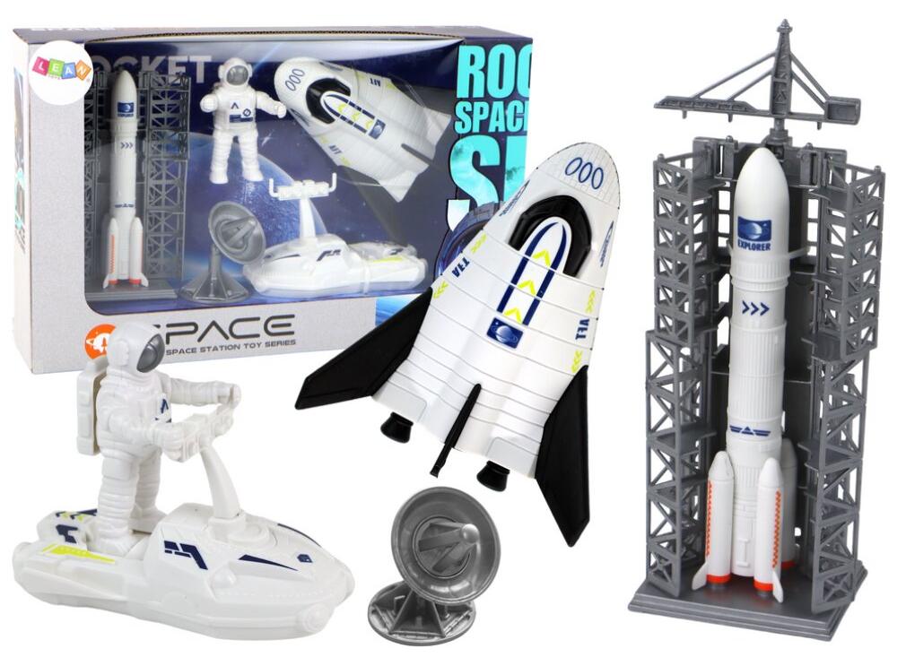 Leantoys Space Mission Set Weltraumrakete Astronaut Raumschiff 5-tlg 16576