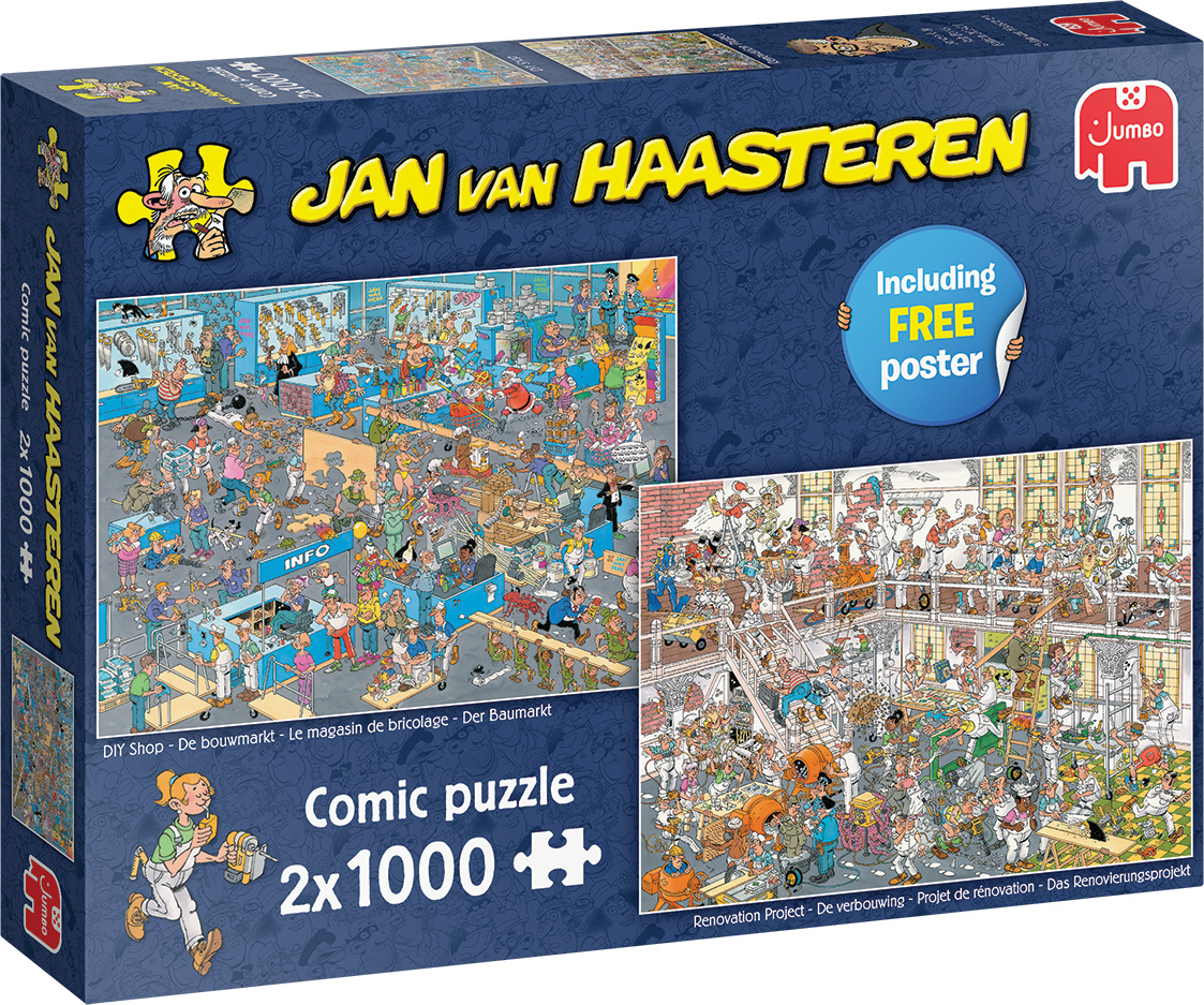 Jumbo Puzzle Jan van Haasteren 2x1000 Teile Die Renovierung Baumarkt 1110100325