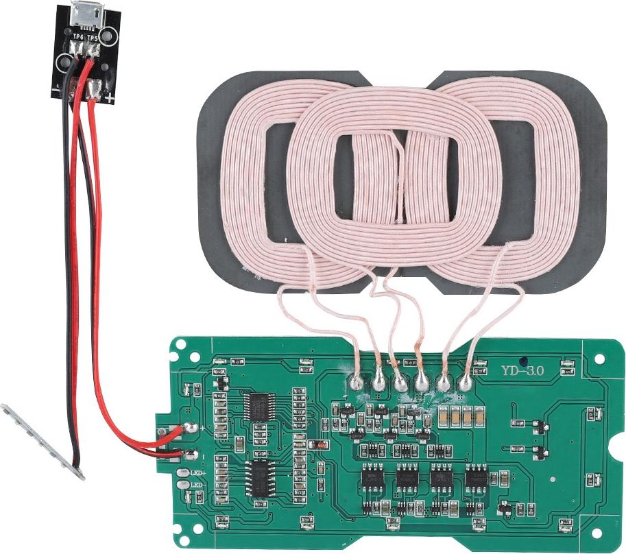 Bezdrôtová nabíjacia cievka, Indukčná cievka, Bezdrôtový nabíjací prijímač, 3 cievky, Modul vysielača bezdrôtového nabíjania, Doska plošných spojov, Cievková nabíjačka, Modul prijímača bezdrôtového nabíjania