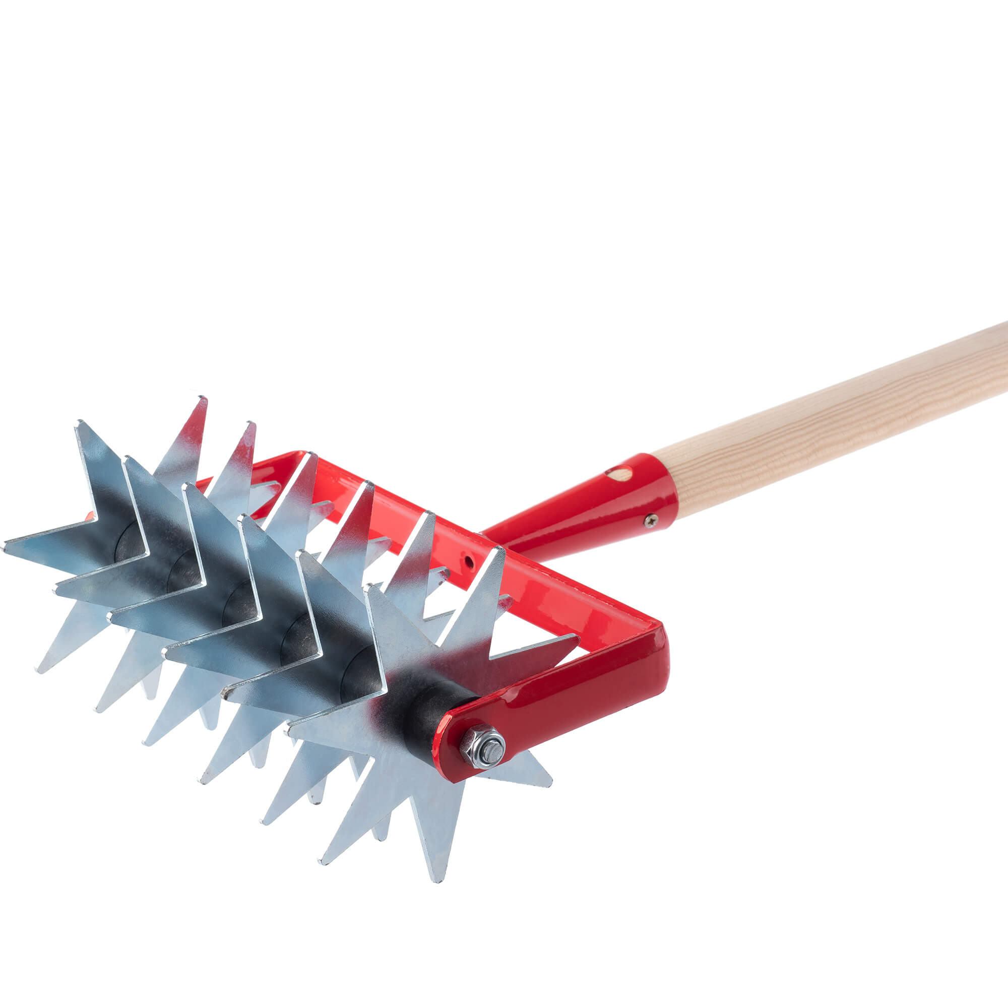 Arieggiatore Rotante Per Prato - Larghezza 30 Cm, 30 Punte Da 45 Mm, Per Aerazione Profonda Del Giardino