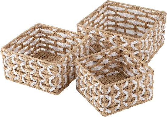 OEM Handgewirkte kleine Riestaschen, Set von 3, gelb und weiß 2026