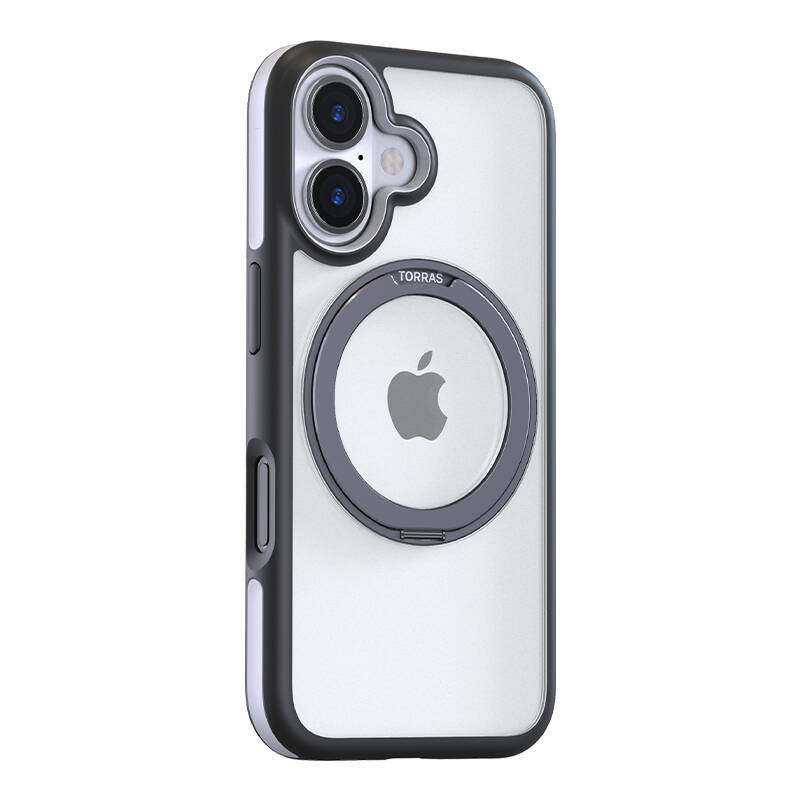 Torras Ostand R Fusion Hülle für iPhone 16 (Schwarz) 344283