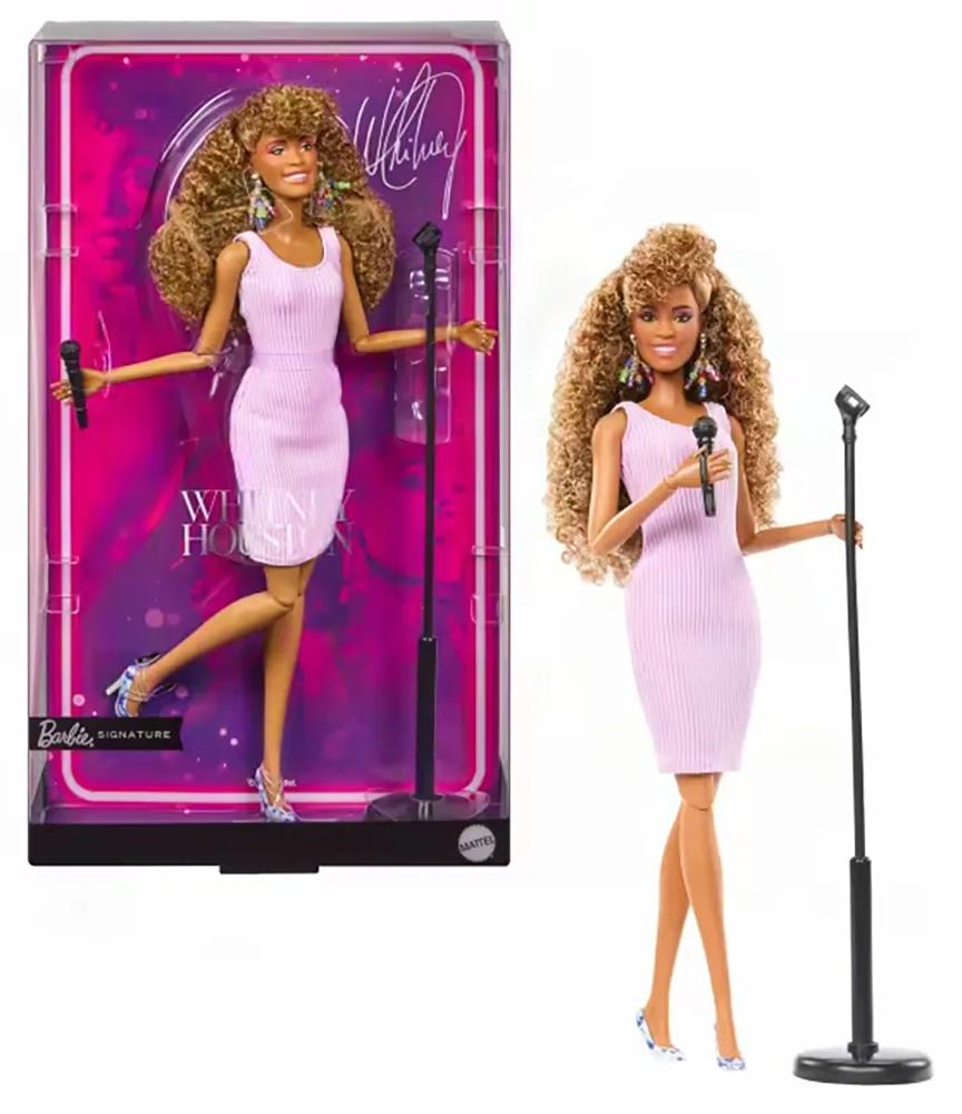Barbie Signature Whitney Houston -Sammelpuppe im legendären Kleid aus dem Musikvideo mit Mikrofon-Zubehörteil, Modepuppe, Weiblich, 6 Jahr(e), Junge/Mädchen, Mit Ton, 330,2 mm JJY07