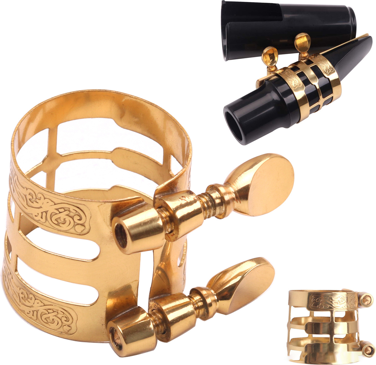 INF Gold Saxophon Ligatur für Altsaxophon 369247