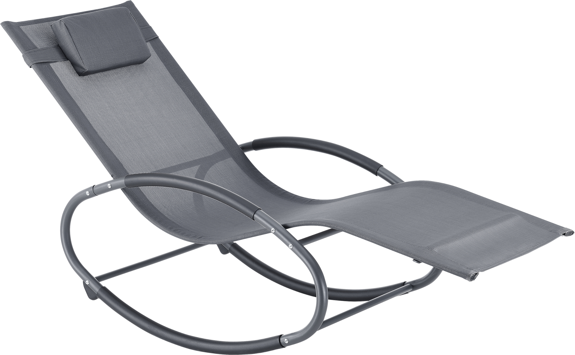 Hojdacie lehátko Almaluez 153 x 63 x 80,5 cm Lehátko do 120 kg Relaxačné lehátko s opierkou hlavy Tmavo sivá