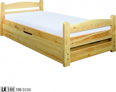 Schlafzimmer Holzbett Echtes Holz Bett Betten Hotel 90x200 Stil Massive Möbel