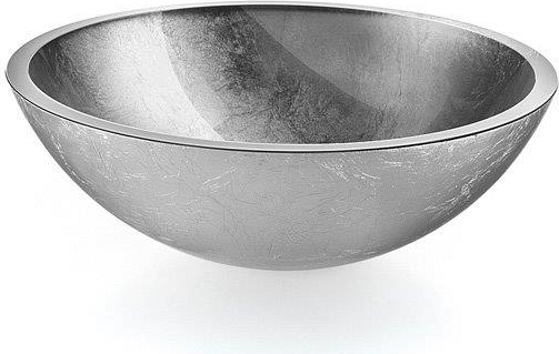Lineabeta Acquaio Glaswaschbecken rund silber Ø 40 cm, 53696.29.29