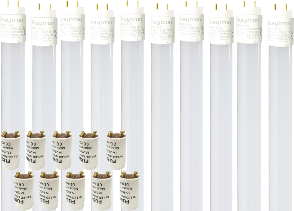 Aigostar 10x T8 LED Glas Röhre Tube Leuchtstoffröhre inkl. LED Starter 60cm Kaltweiß