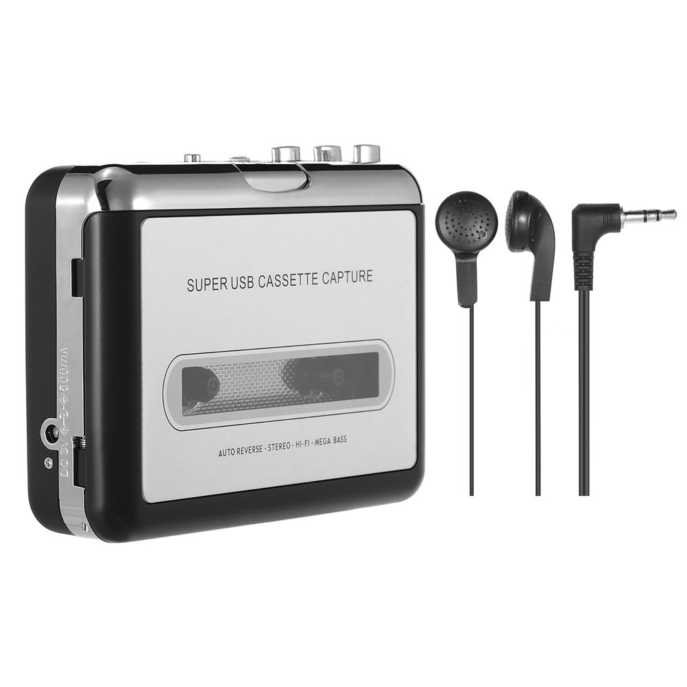 tragbarer Walkman-Kassettenrekorder tragbare Stereo-Kopfhörer für 2000 Junluck Kassettenrekorder XP/Vista/Seven.8.10 