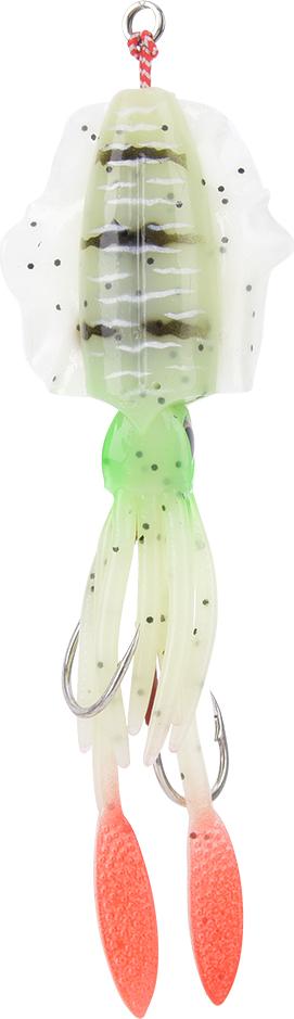 Gistuch Weiche leuchtende Fischerei Köder UV Oktopus Tintenfisch Köder Tackle Accessoire5#