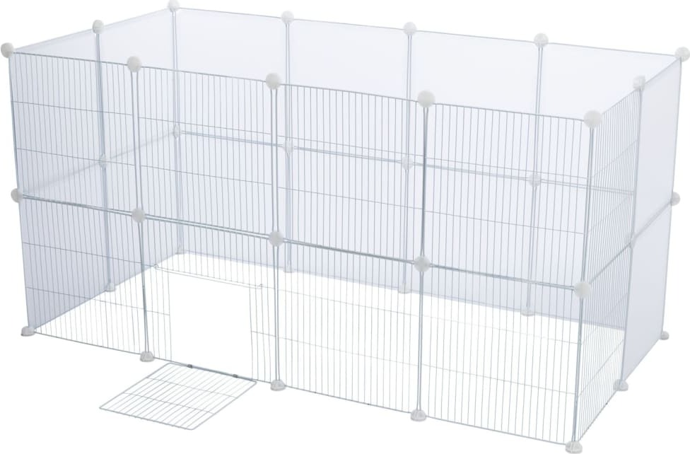 TRIXIE Indoor-Freilaufgehege für Nagetiere 140x35x70 cm Weiß 444027