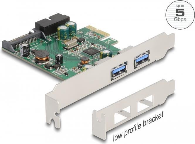 DELOCK PCI Express x1 Karte 2 x extern USB 3.2 Gen 1 Typ-A