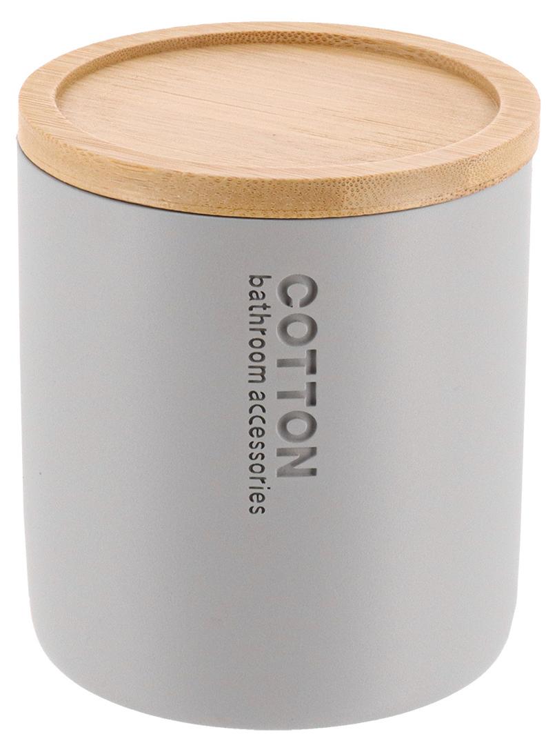 Tendance Style Wattepadbehälter SAVA, Bambusdeckel, Ø 9,5 cm