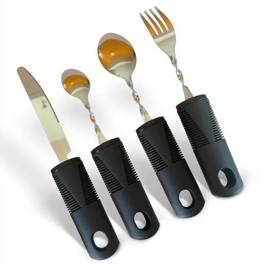 trends4cents GoldenEra biegsames Essbesteck Supergrip Biegbar für Senioren mit extra großen Griffen