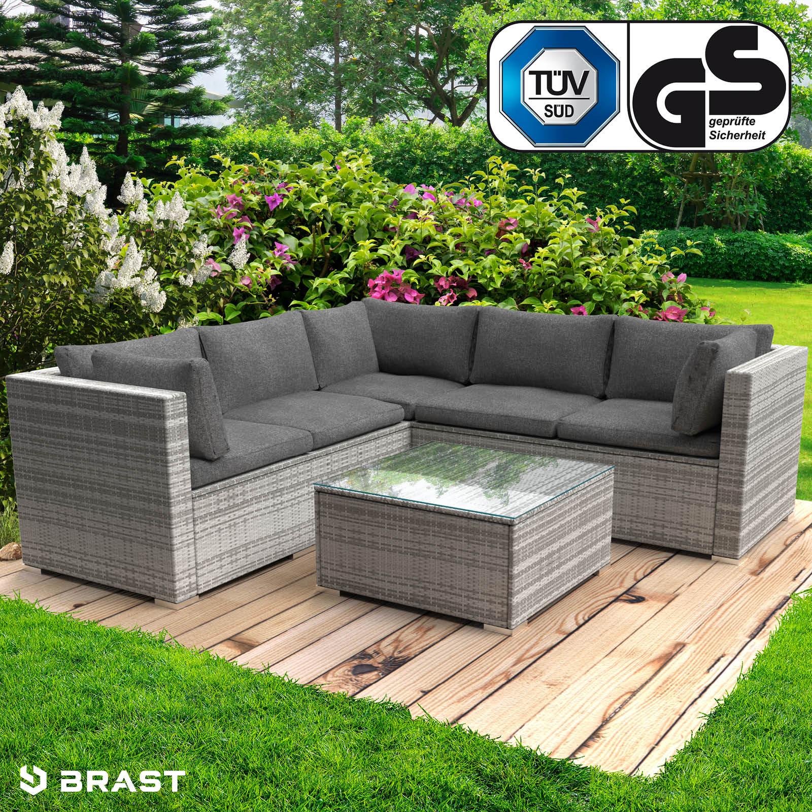 Brast Polyrattan Loungemöbel PASSION grau