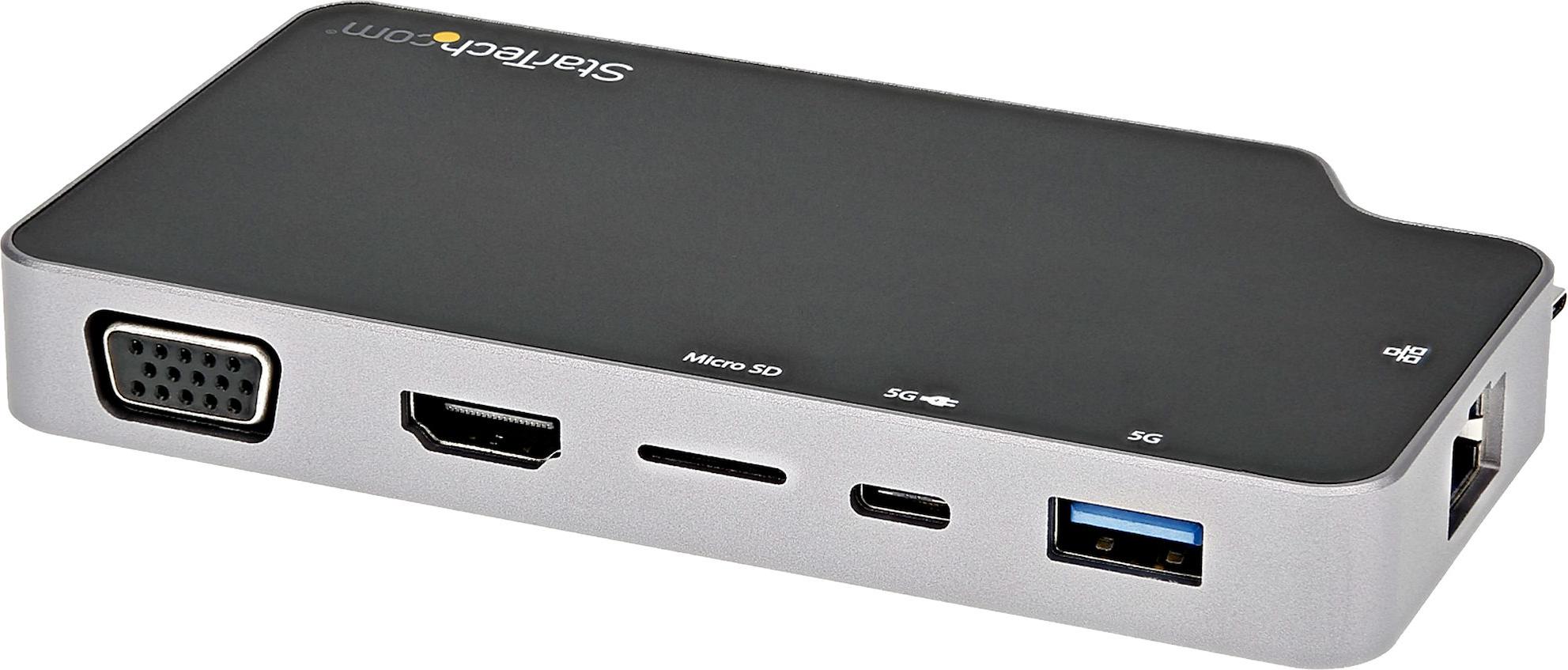 StarTech.com USB-C multiportový adaptér s rozhraniami HDMI, VGA, USB hubom, MicroSD a GbE