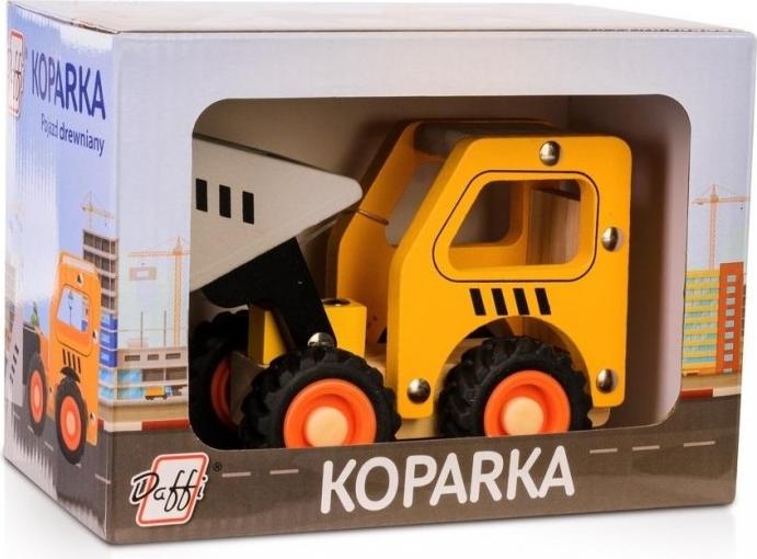 DAFFI Holzauto mit Reifen Bagger D-137 41370