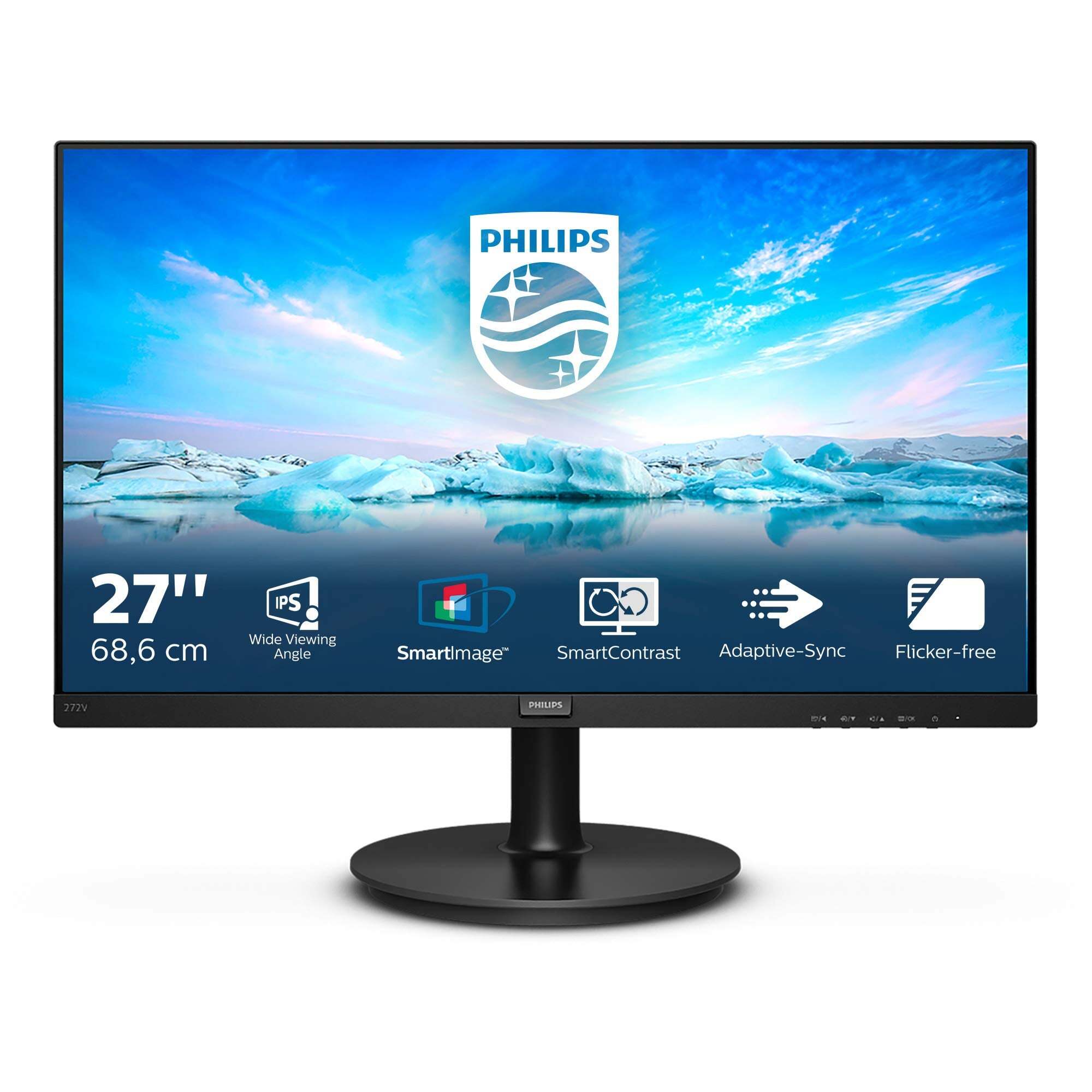 Philips V Line 272V8A/00, 68,6 cm (27"), 1920 x 1080 px, Full HD, LCD, 4 ms, Čierna