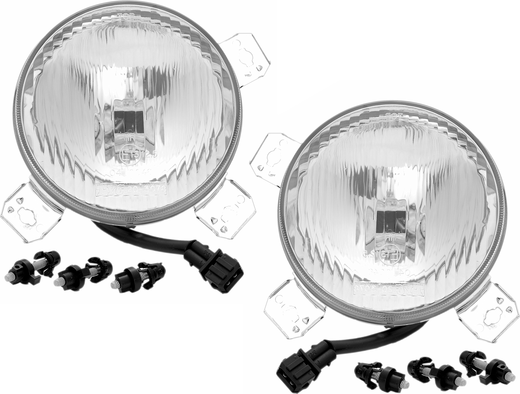 TYC Europe b.v. TYC Scheinwerfer Set für VW Golf 2 19E Scheinwerfer H3 Fernlicht Zusatz *20-3078-25-2+3079-25-2