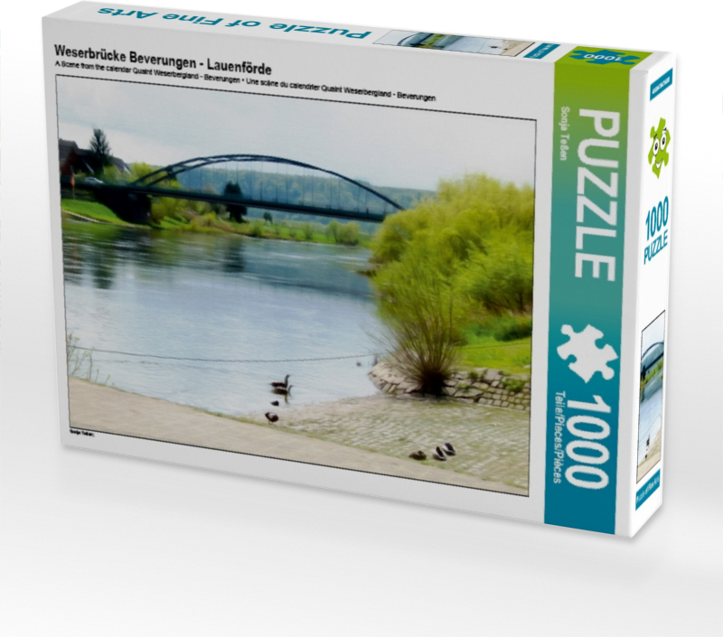 Calvendo Weserbrücke Beverungen - Lauenförde 1000 Teile Puzzle quer 640x480mm, Teßen Sonja; 7430791