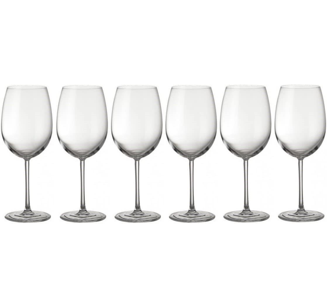 JAMIE OLIVER Gläser-Set WAVES 6er Kristall Weißweingläser 580ml klar bruchfest Weinglas-Set, robust und langlebiges Material, Weinglas Rotweinglas