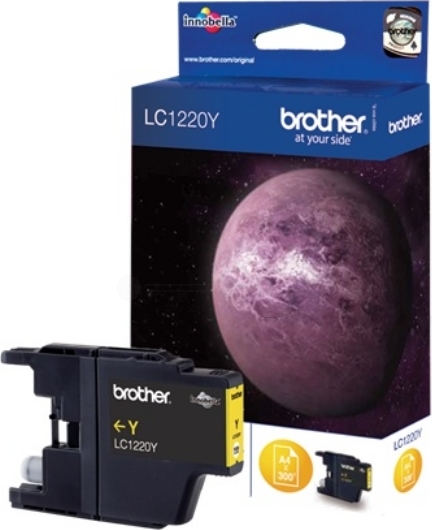 Brother LC1220YBP Tintenpatrone gelb Blister, 300 Seiten für DCP-J 525 W 725 DW 925 DW MFC-J 430 W 435 W 625 DW 825 DW