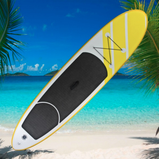 Dema Stand-Up Paddleboard nafukovací s príslušenstvom do 90 kg, 305x71 cm, žltý 17670D