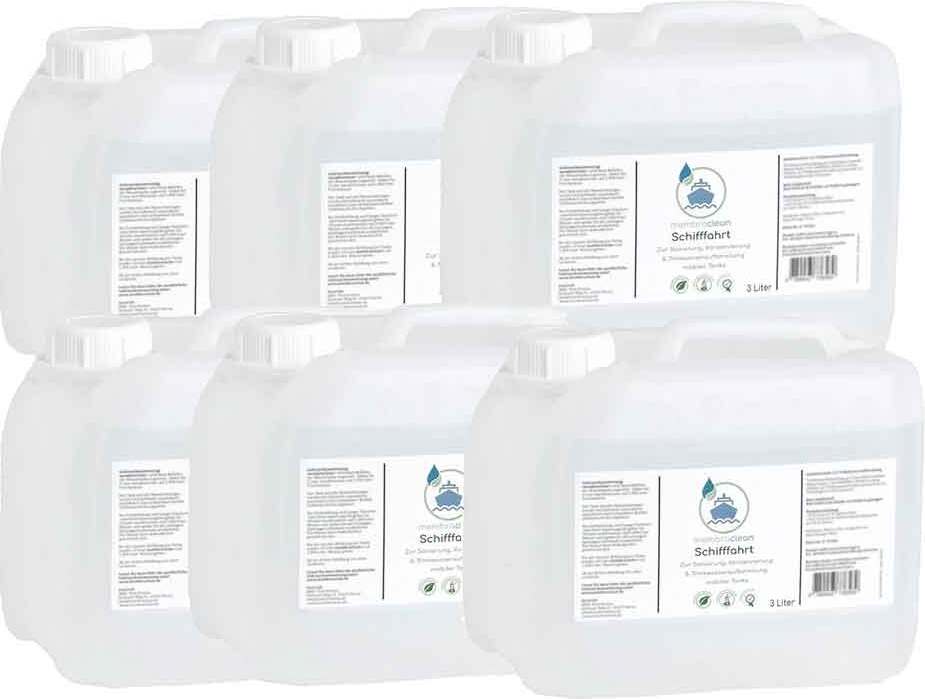 6x 3 Liter membraclean Trinkwasseraufbereitung Schifffahrt (Boote & Yachten)