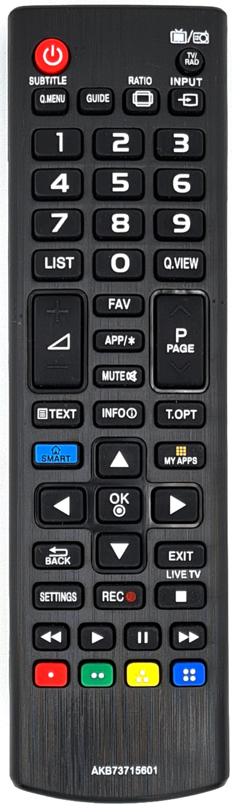 Alltro Ersatz Fernbedienung für LG TV | 60LN5758-ZE.BEUULJP | 60LN575R | 60LN575S | AKB73715601