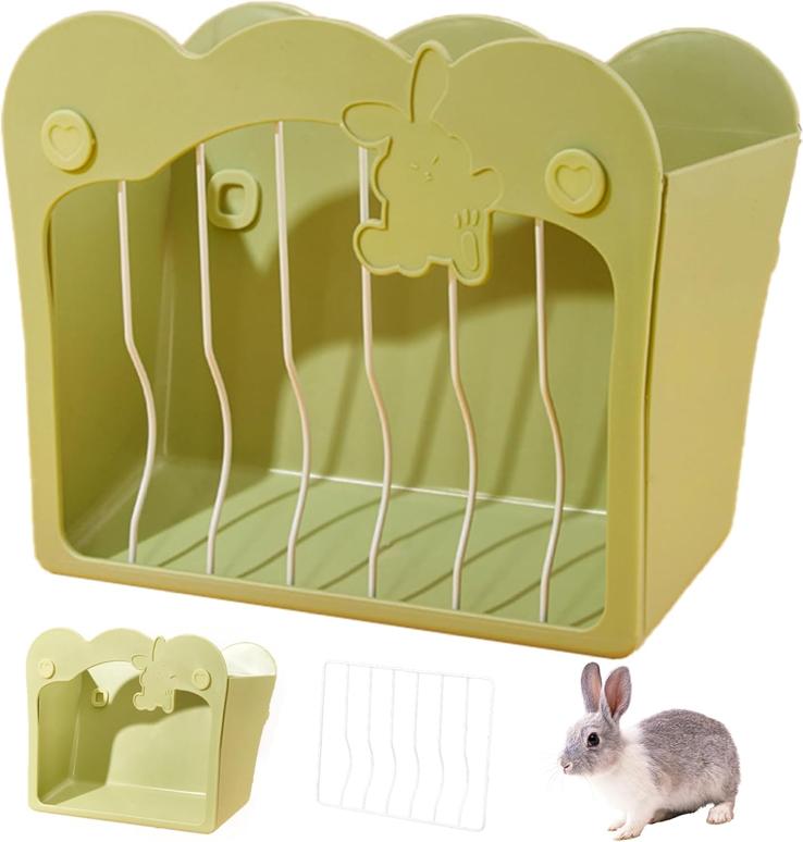 Einemgeld Heuraufe f¹r Kaninchen, H?ngende Heuraufe, Heuraufe f¹r Zwergkaninchen, f¹r Kleintiere wie Kaninchen, Zwergkaninchen und Meerschweinchen (Gr¹n, 20 x 25 x 12,5 cm) K-PCXJ-20251231-42