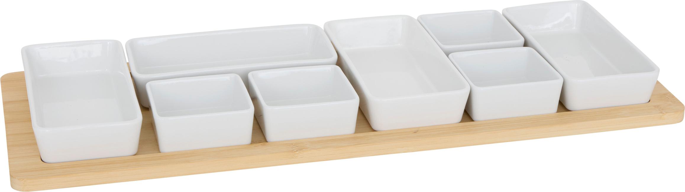 ATMOSPHERA CREATEUR D’INTERIEUR Aperitifset bambus 9 stück weiss l58xp22xh5cm - Atmosphera créateur d'intérieur