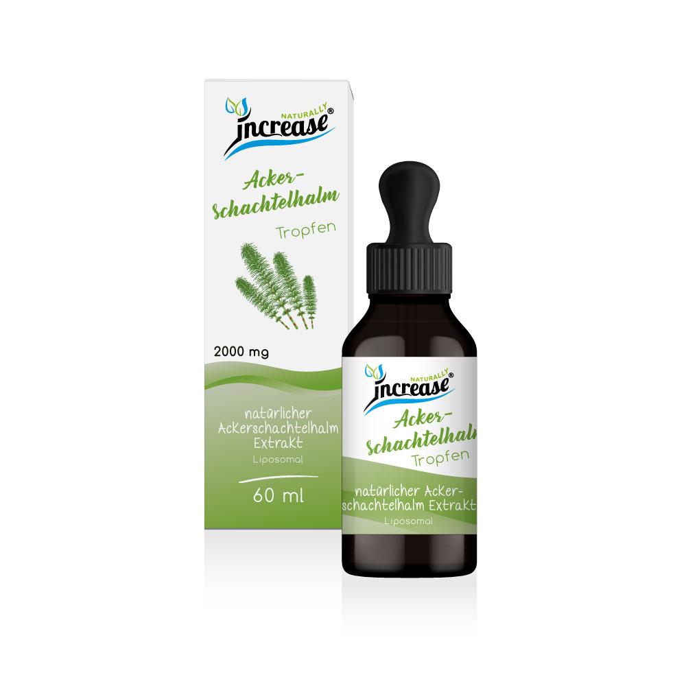 Increase Liposomale Ackerschachtelhalm Tropfen hochdosiert - (60.000mg Ackerschachtelhalm pro Packung) 2000mg Ackerschachtelhalm pro Tagesdosis - MCT Öl