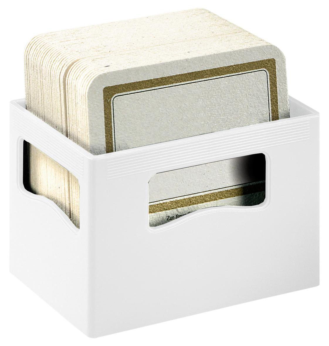 elasto Bierdeckel-Ständer "Bierkasten" Weiß