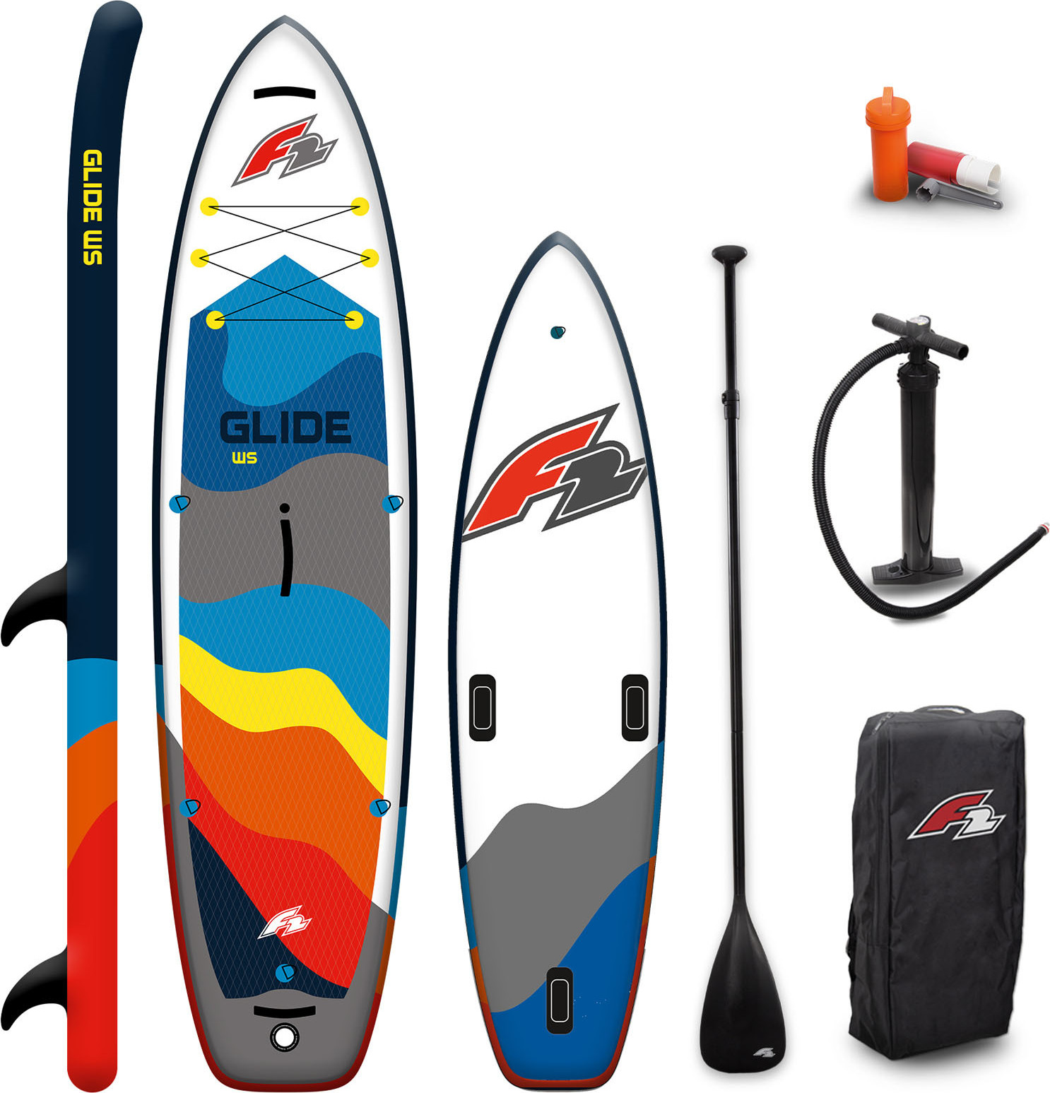 F2 SUP Stand Up Paddle Board Glide WS 11'7'' Grau 2024
