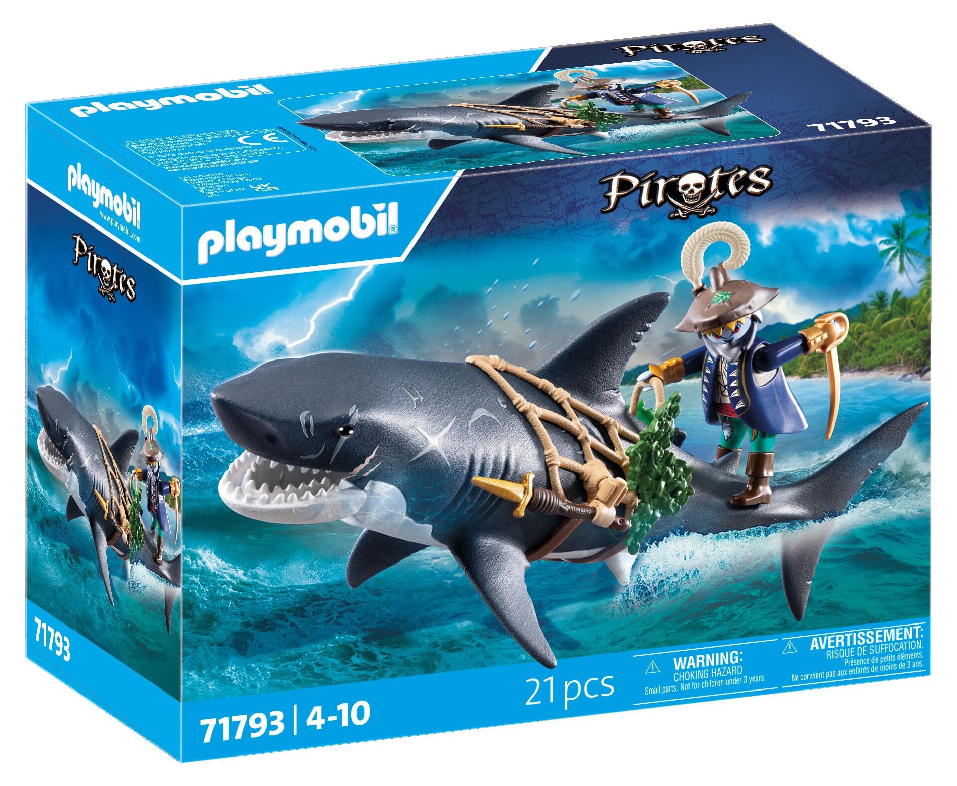 PLAYMOBIL Gefahr durch Riesenhai, 4 Jahr(e), Mehrfarbig, Kunststoff 71793