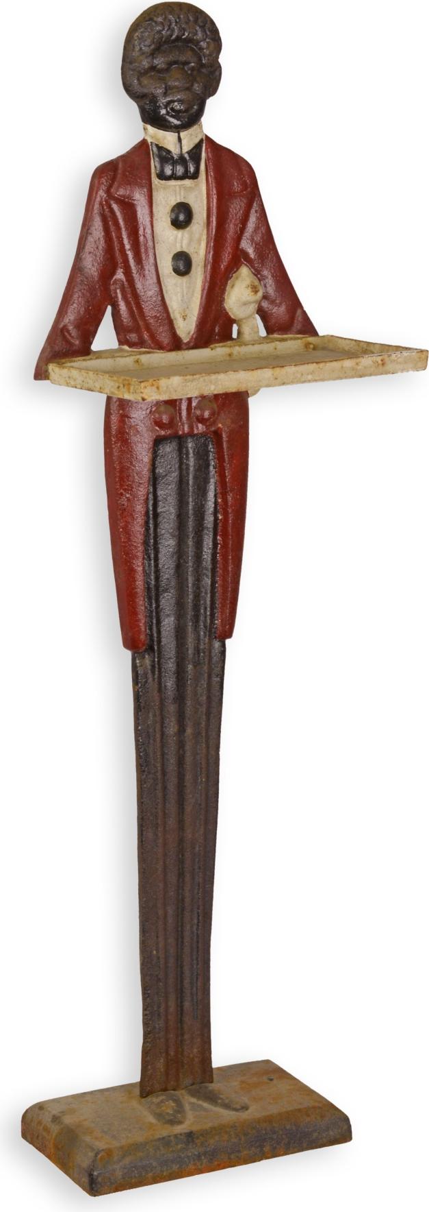 Aubaho Ein figürlicher Visitenkartenhalter aus Gusseisen Replikat Retro Design Dekoration