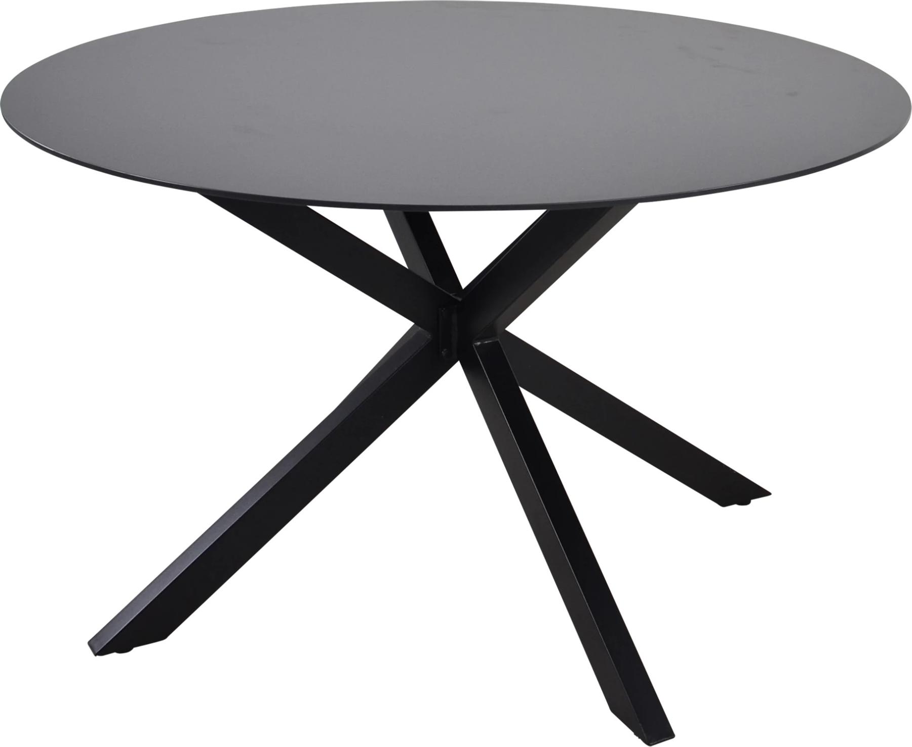 Tisch - Rund - Ø120 cm - Aluminium - Beschichtetes Glas