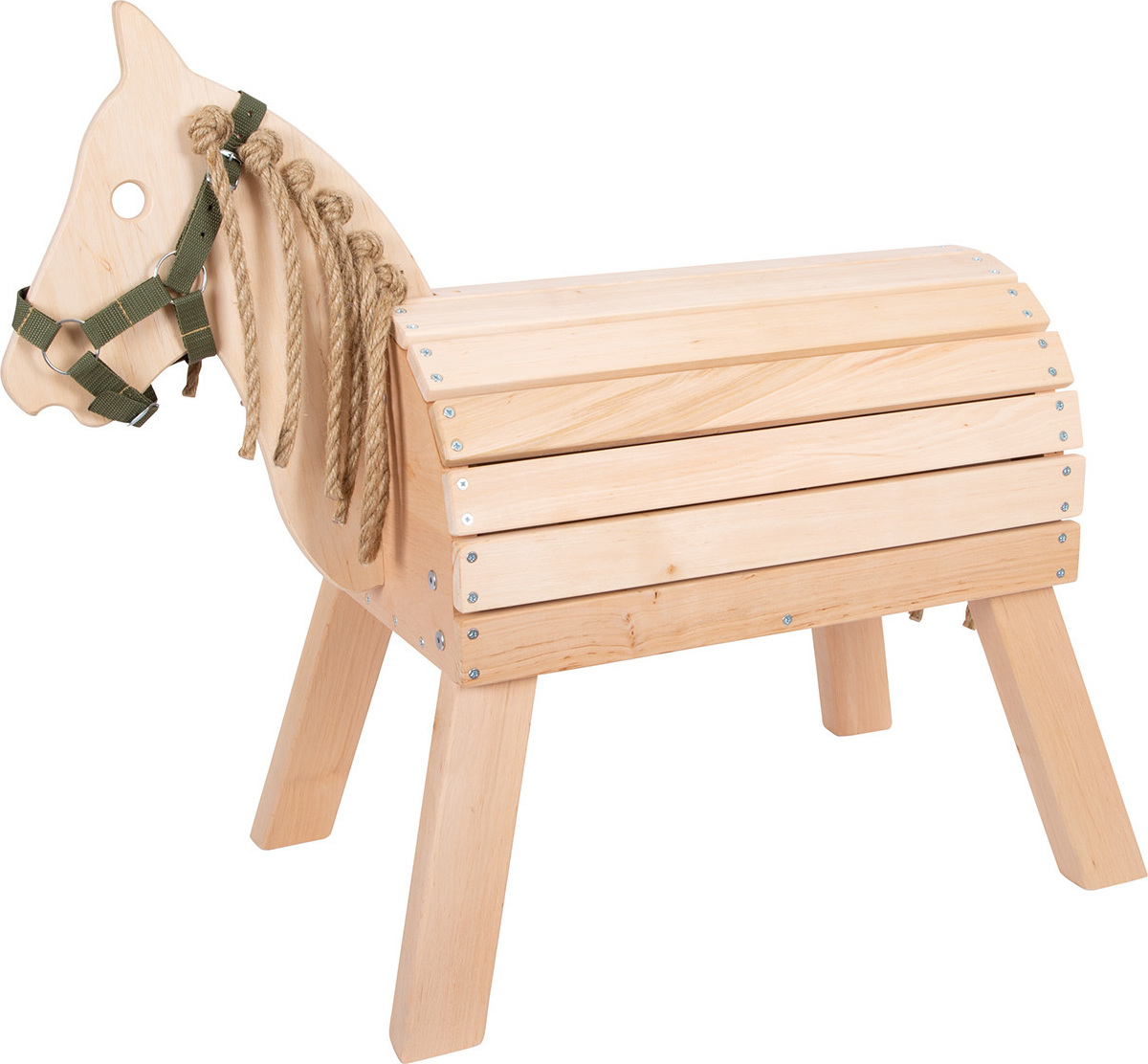 Small Foot Holzpferd klein Outdoor-Spielzeug - 3 Jahren und älter, ca. 79 x 41 x 70 cm, Sitzhöhe ca. 49 cm, max. Belastbarkeit 50 kg 12313