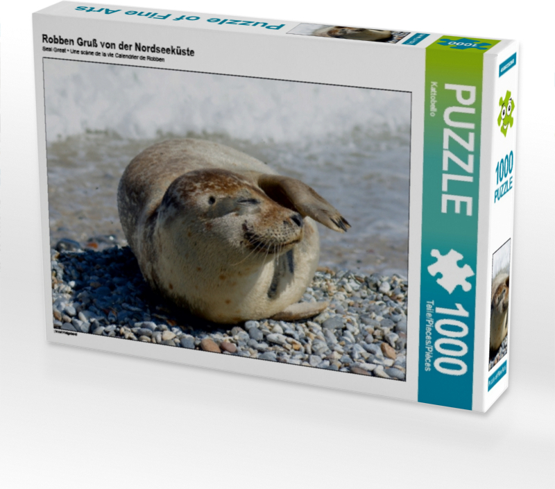 Calvendo Robben Gruß von der Nordseeküste 1000 Teile Puzzle quer 640x480mm, CALVENDO; 7302814