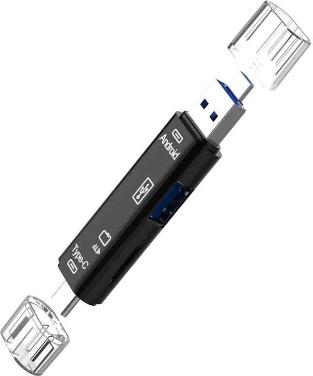 mitcomm USB Typ-C 5-in-1 Leser OTG Adapter SD TF Kartenleser Micro XC Speicherkarten