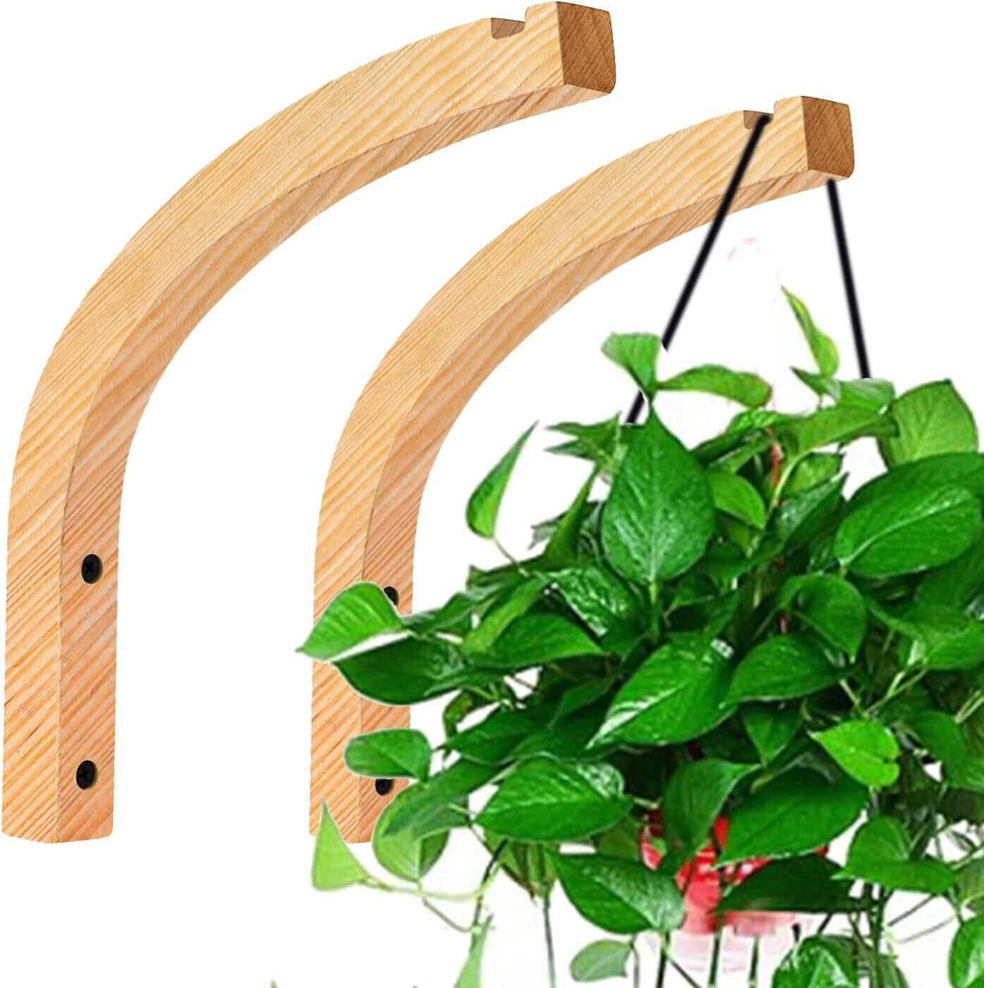 2er-Set Hängekorb-Halterungen Aus Schmiedeeisen – Robuste Wandhaken Für Blumenampeln, Windspiele & Deko (schwarz)