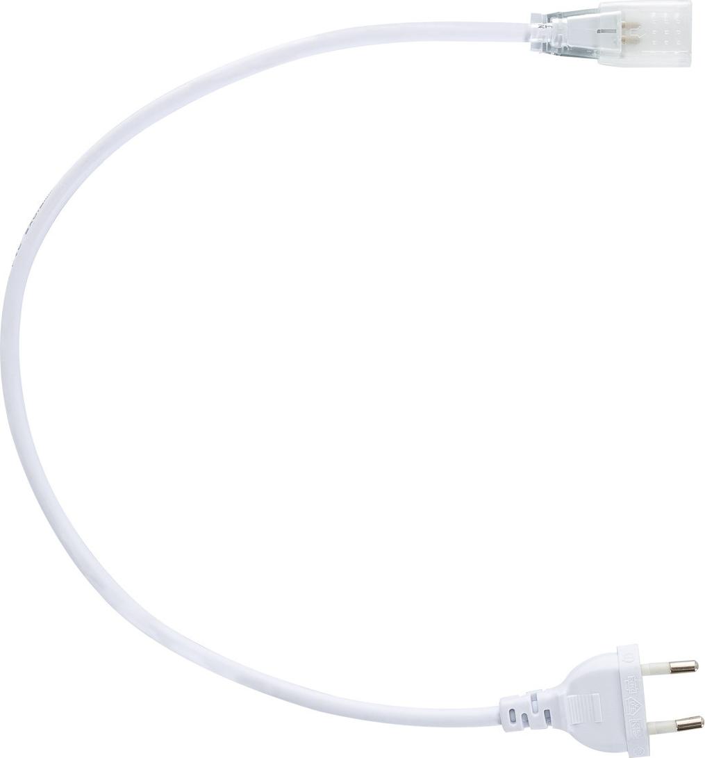 LEDKIA Stromkabel für LED-Streifen Selbstgleichrichtend 220V AC SMD&COB IP65 Breite 12mm Weiß