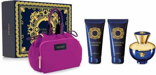 Versace Dylan Blue Pour Femme Eau De Parfum Spray 100ml Set 4 Pieces