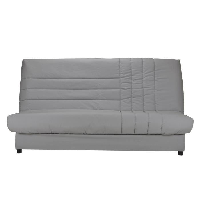 COMFORT BULTEX 3-Sitzer-Schlafsofa - Grauer Stoff - 192 x 95 cm - BEIJA BEIJAGRIS