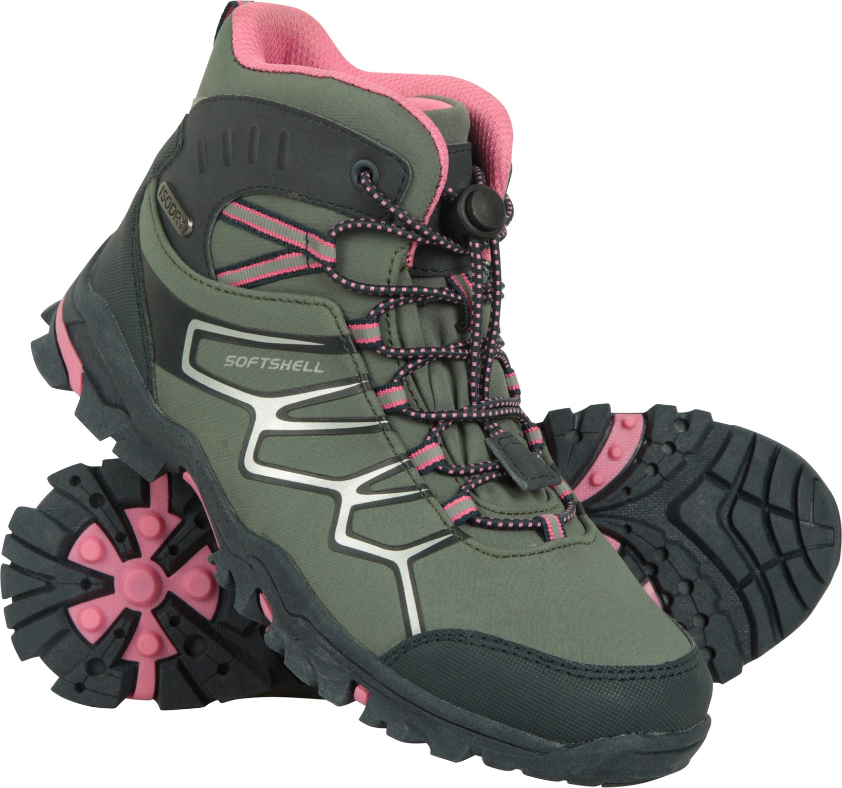 Mountain Warehouse - Detské šľapky Wanderstiefel, softshell MW172 (28 EU) (Khaki)