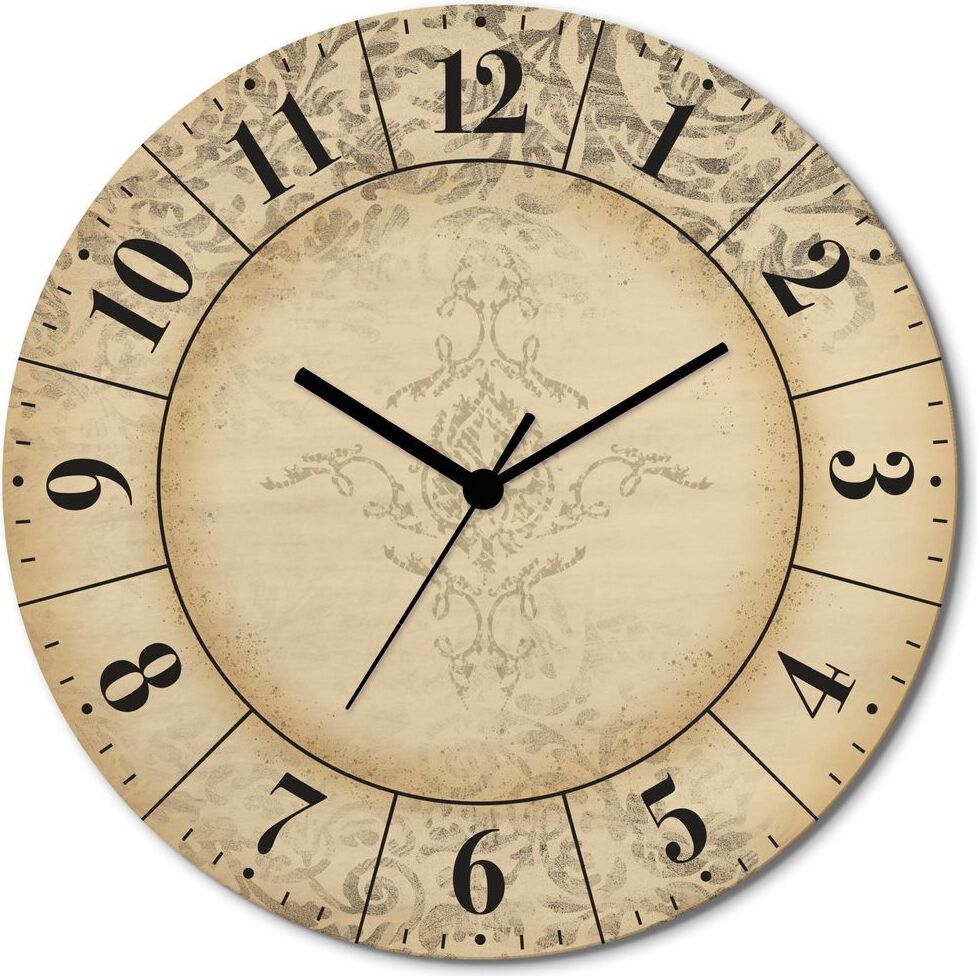 ARTland Holz Wanduhr Funkuhr - schwarzer Zeiger Vintage Zeitflüsterer Größe: 30x30 cm 1-0626UHR-398