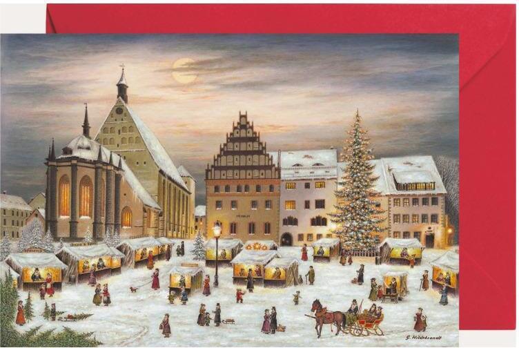Mini adventný kalendár Freiberg s vianočnými motívmi