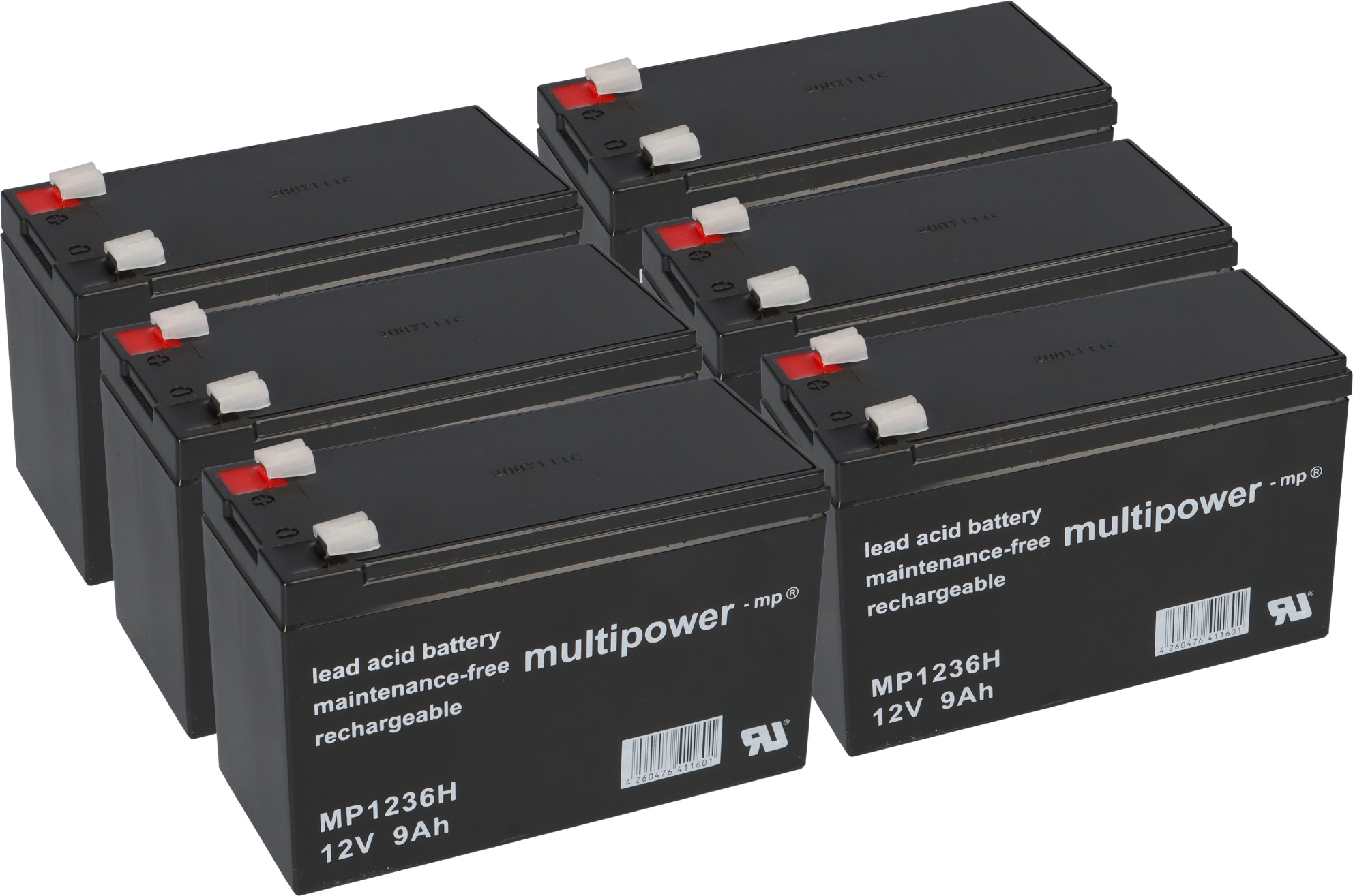 Akkuman Ersatzakku für Best Power B610 Batt 1500 Markenakku 6x 12V 9Ah USV 2600